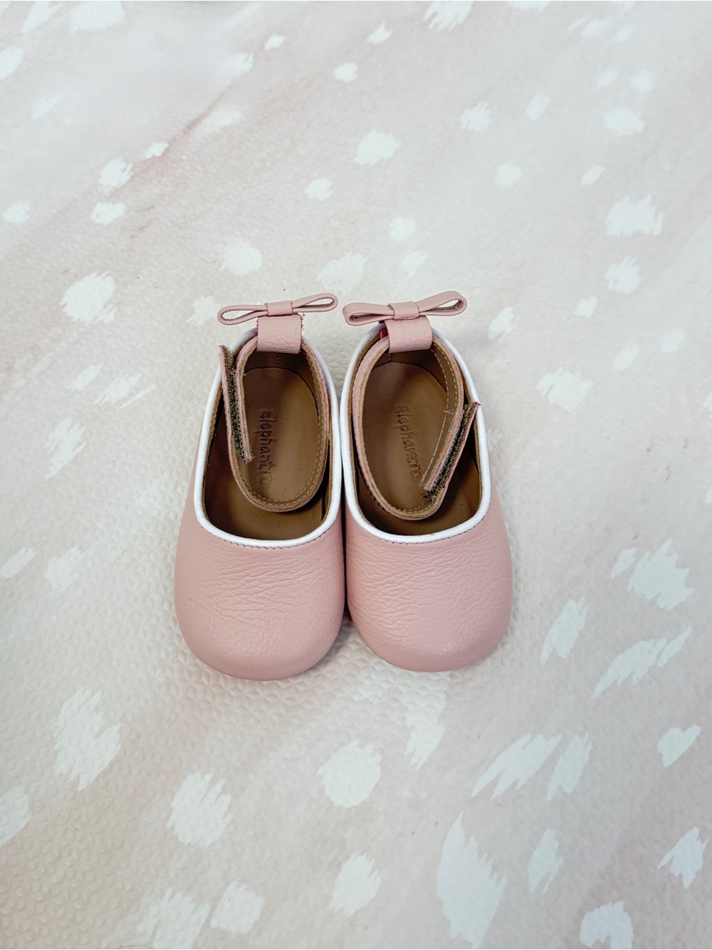 Elephantito Pink Bow Strap Baby Mary Jane Shoes